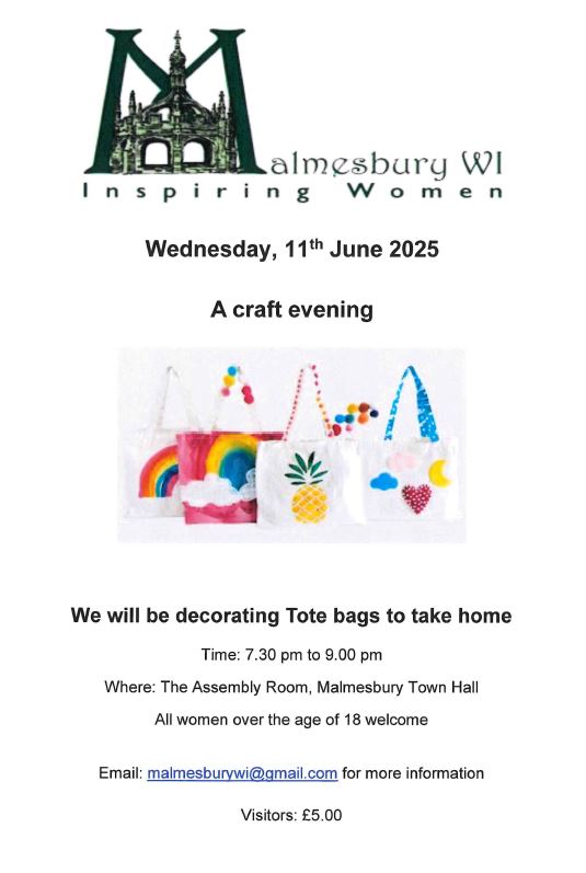 Malmesbury WiI June Meeting - A Craft Evening